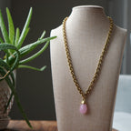 New Age Gilded in Pink Chalcedony
