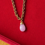 New Age Gilded in Pink Chalcedony