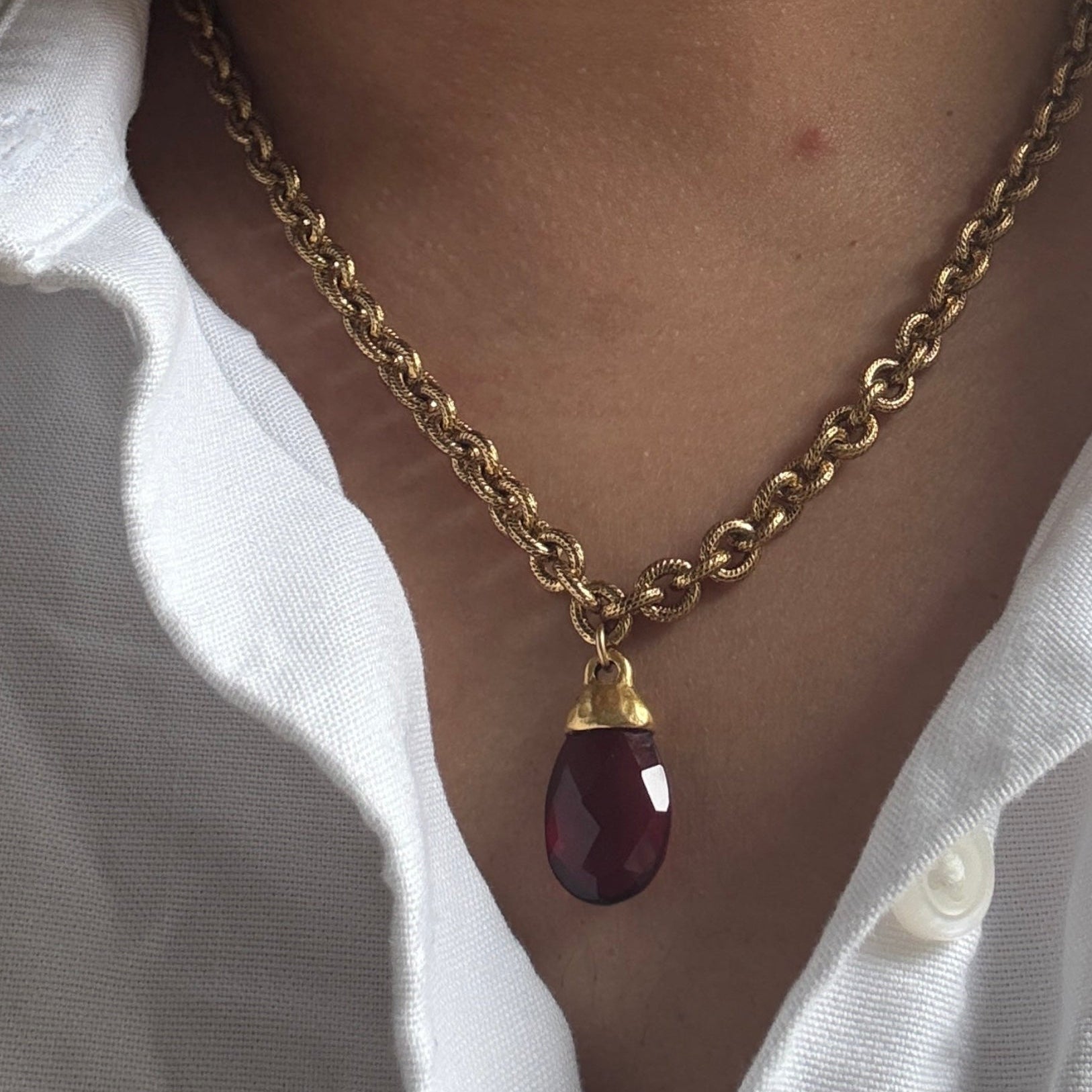 New Age Gilded in Oxblood Garnet