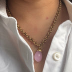 New Age Gilded in Pink Chalcedony